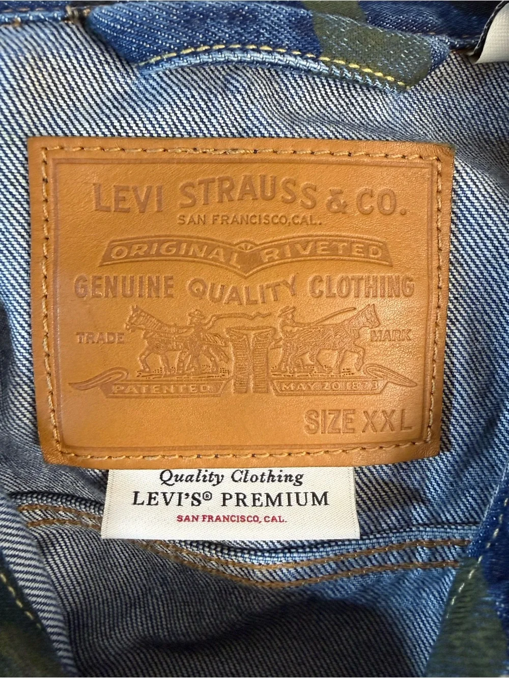 Levi's Big E Camo Denim Trucker Jacket